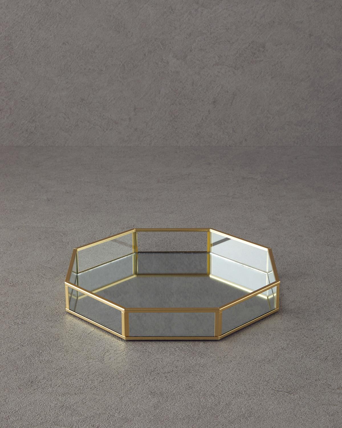 Deluxe Aynalı Tepsi Gold