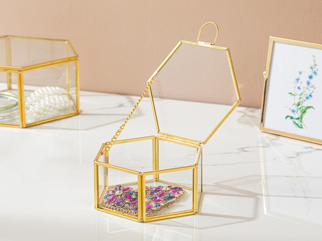 Deluxe Dekoratif Kutu 14x7,5 cm Gold