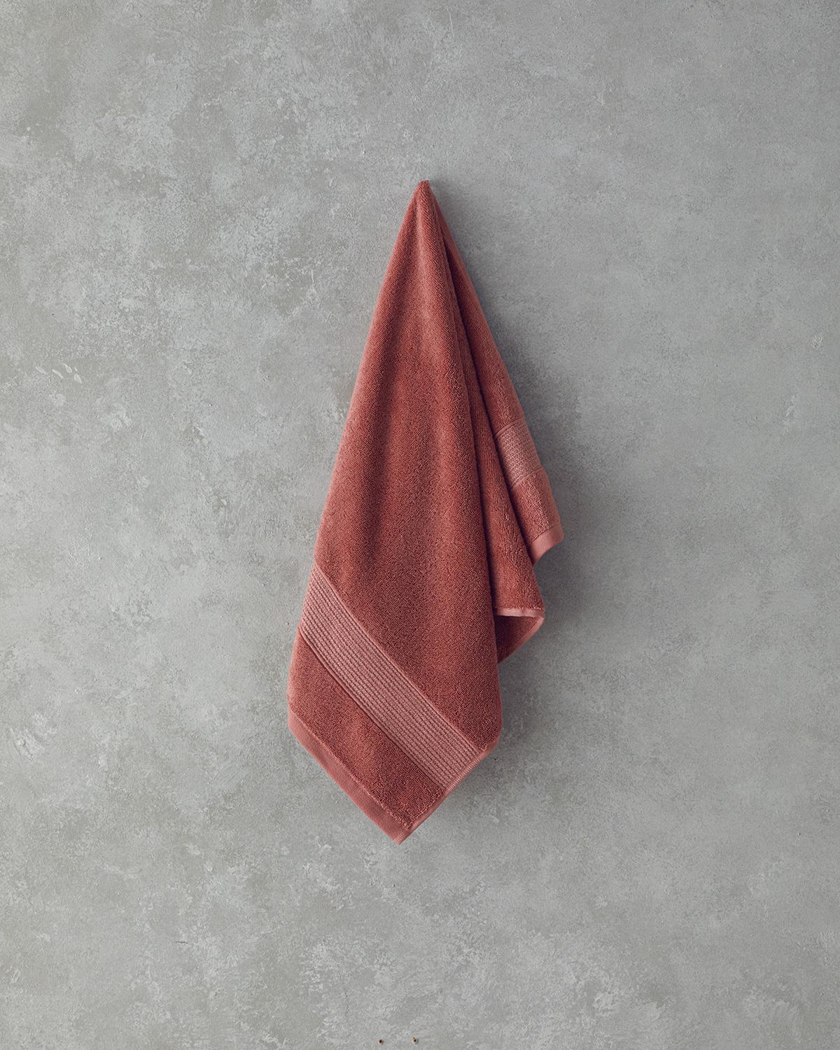 Deluxe Low Twist Pamuklu Yüz Havlusu 50x90 cm Gül Kurusu