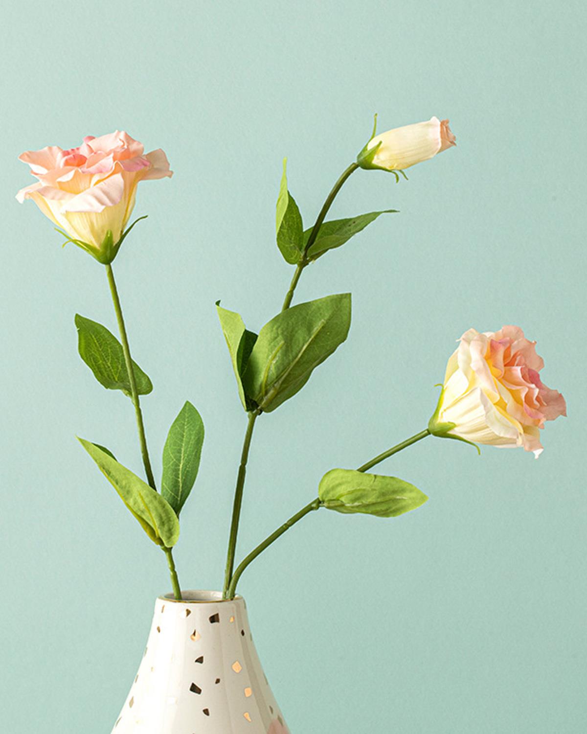 Deluxe Roses Tek Dal Yapay Çiçek Şampanya
