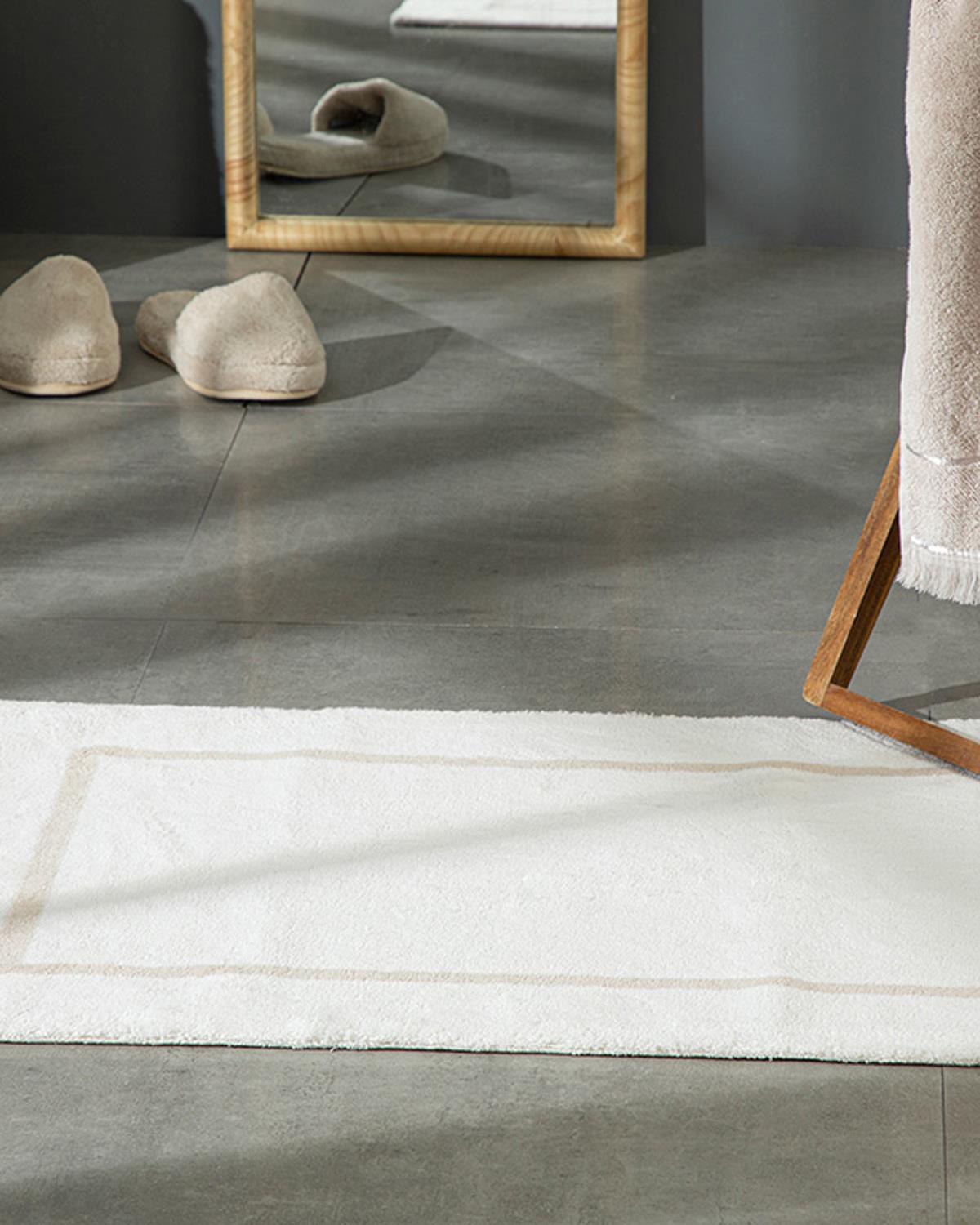 Dia Pamuklu Banyo Paspası 60x90 cm Bej-Ekru