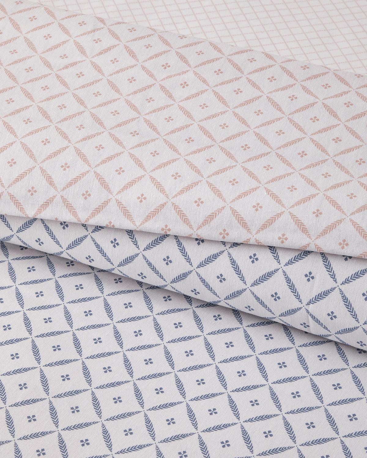 Diamond Bloom Kolay Ütülenir Çift Kişilik Nevresim Takımı 200x220 cm Mavi - Pembe