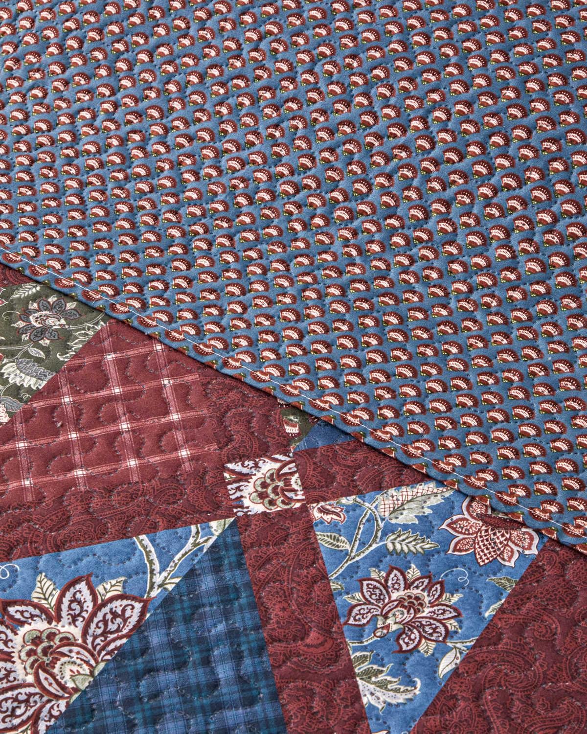 Diamond Clam Tek Kişilik Çok Amaçlı Örtü 160x220 cm Bordo