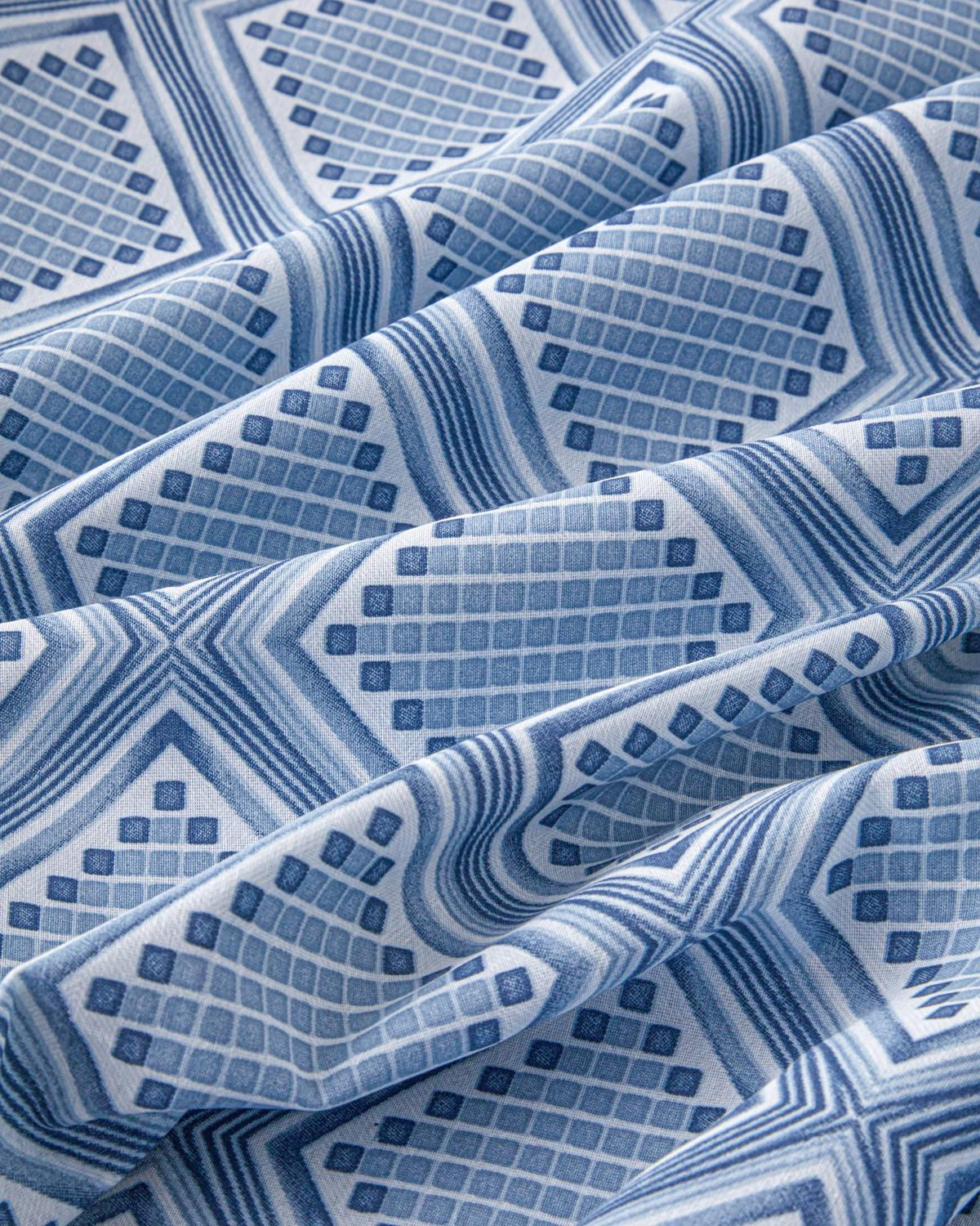 Diamond Twist Kolay Ütülenir Tek Kişilik Nevresim Takımı 160x220 cm Koyu Mavi