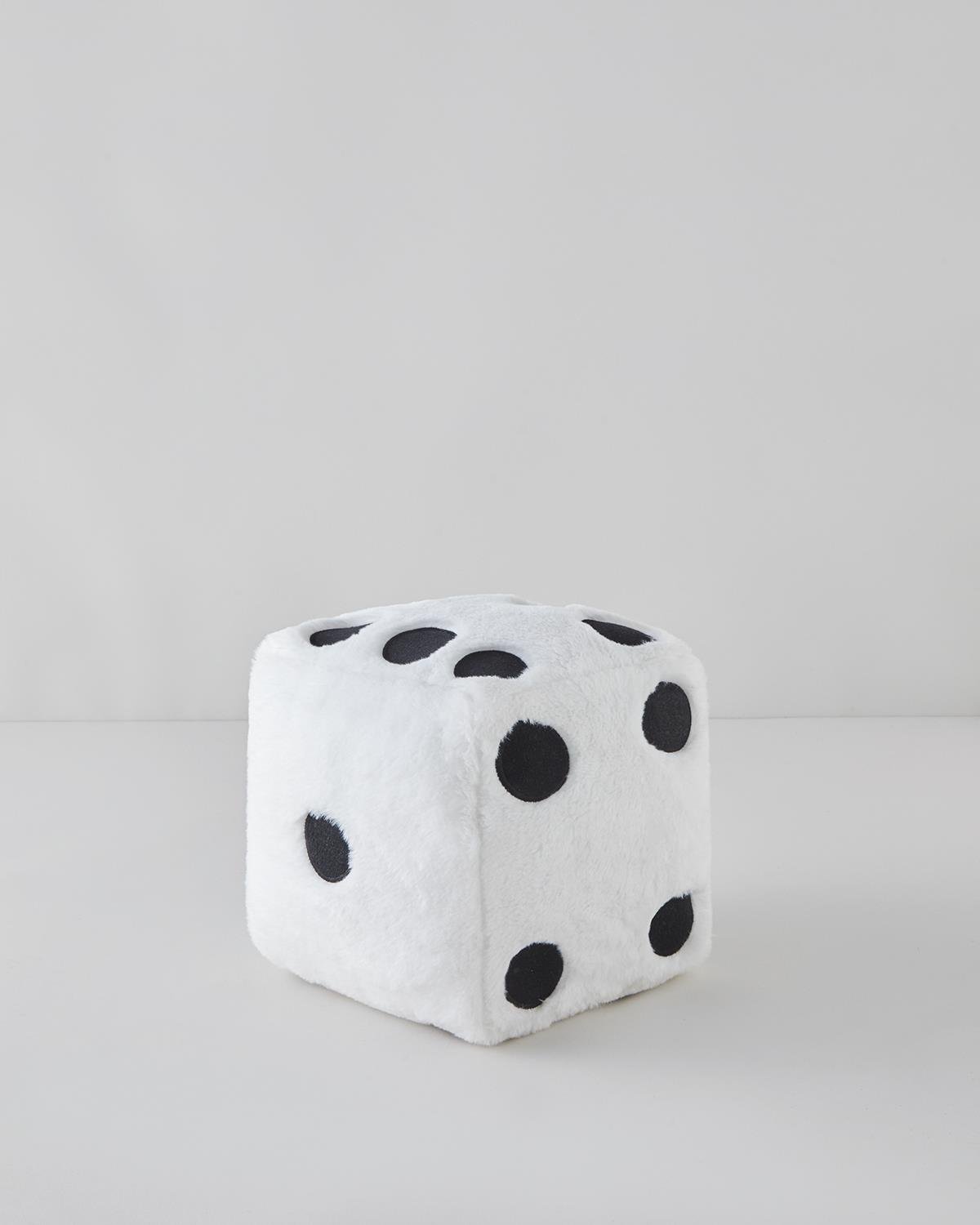 Dice Dekoratif Kırlent 20x20 cm Beyaz