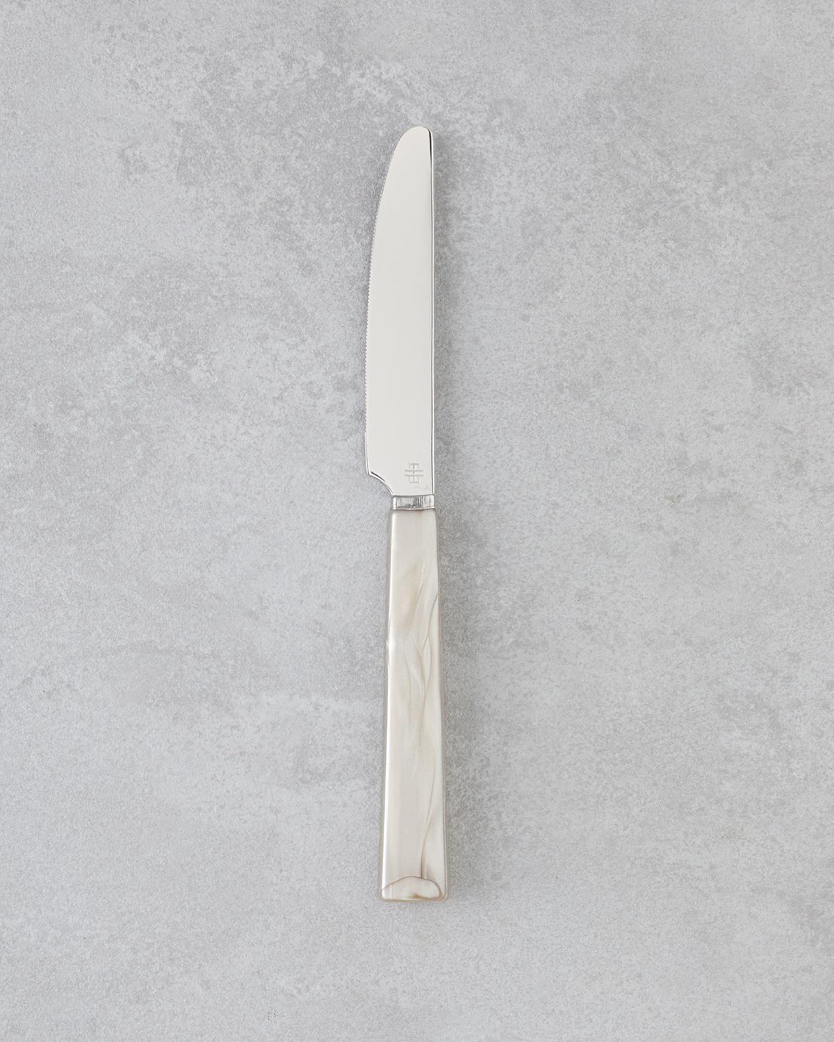 Diego 18/10 Paslanmaz Çelik Çatal Kaşık Bıçak Tk. 18 Parça 6 Kişilik Bej