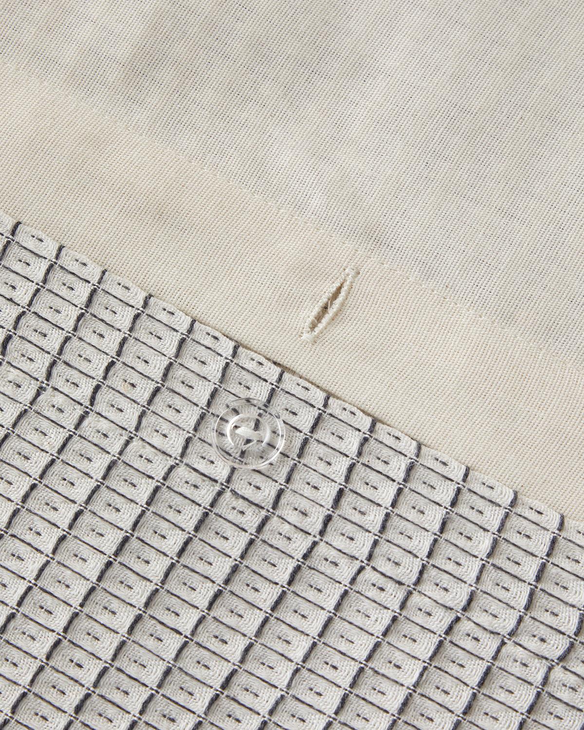 Dotted Waffle İpliği Boyalı Tek Kişilik Nevresim Takımı 160x220 cm Siyah