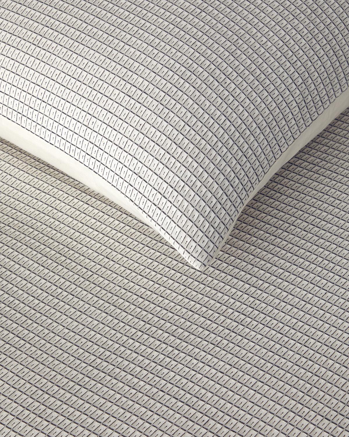 Dotted Waffle İpliği Boyalı Tek Kişilik Nevresim Takımı 160x220 cm Siyah