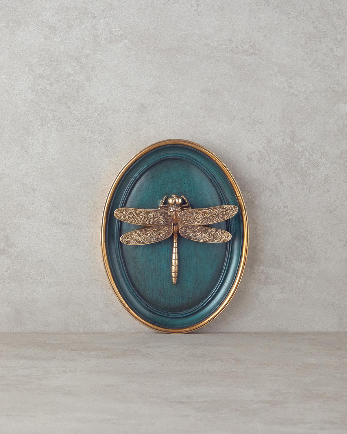 Dragonfly Polyresin Duvar Aksesuarı Bordo
