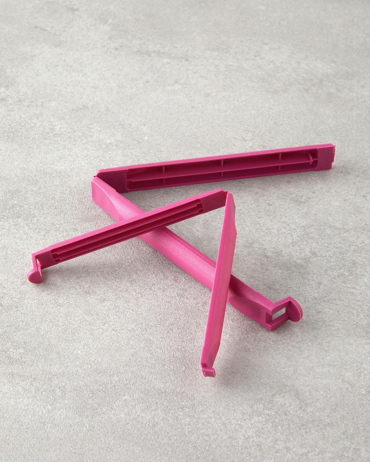 Düz Plastik Poşet Klipsi Pembe