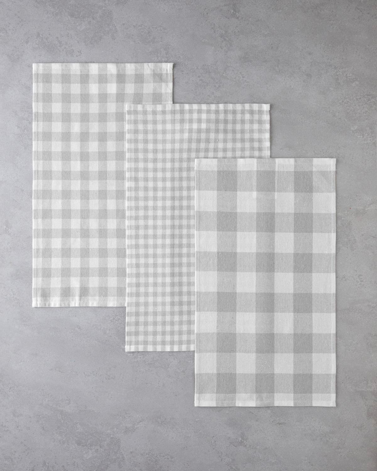 Dyna Pamuk Polyester 3'lü Kurulama Bezi 30x50 cm Gri