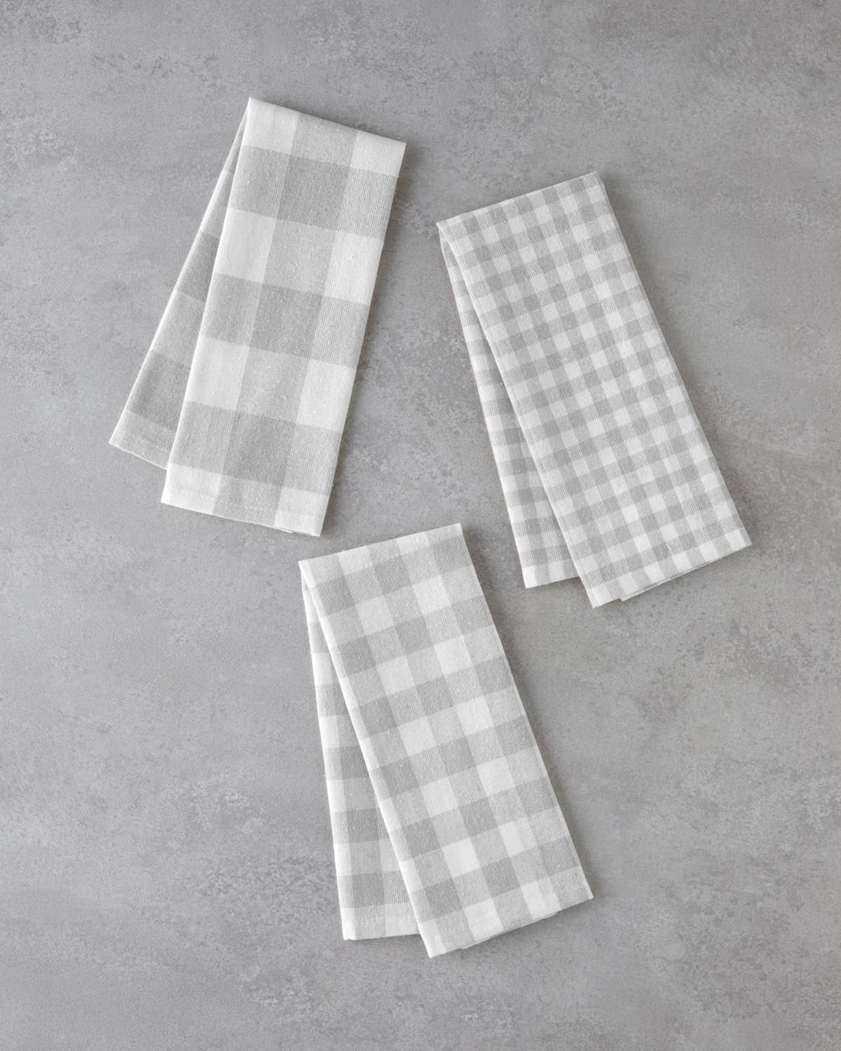 Dyna Pamuk Polyester 3'lü Kurulama Bezi 30x50 cm Gri