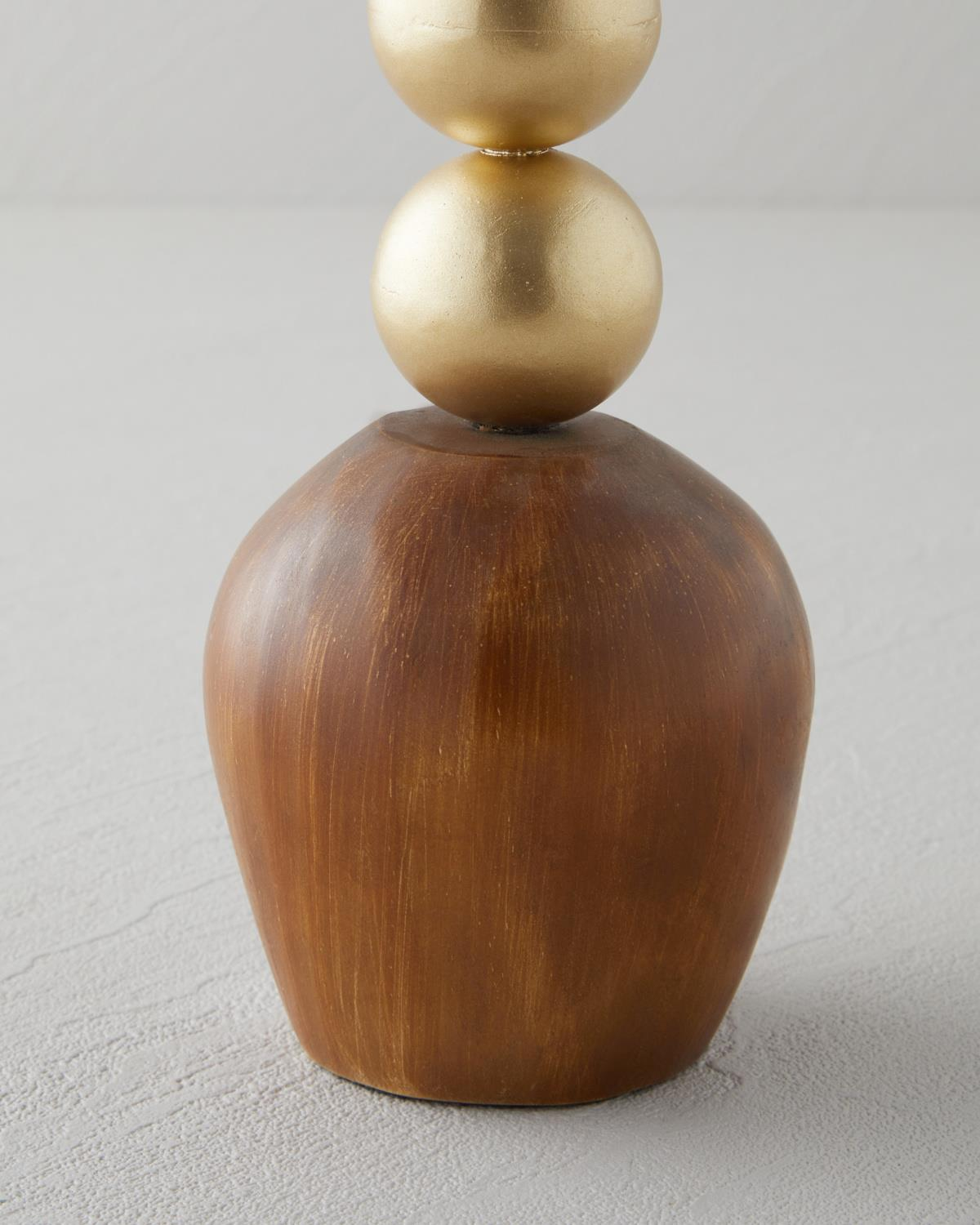 Edno Dekoratif Obje 8,5x8,5x22 cm Kahve