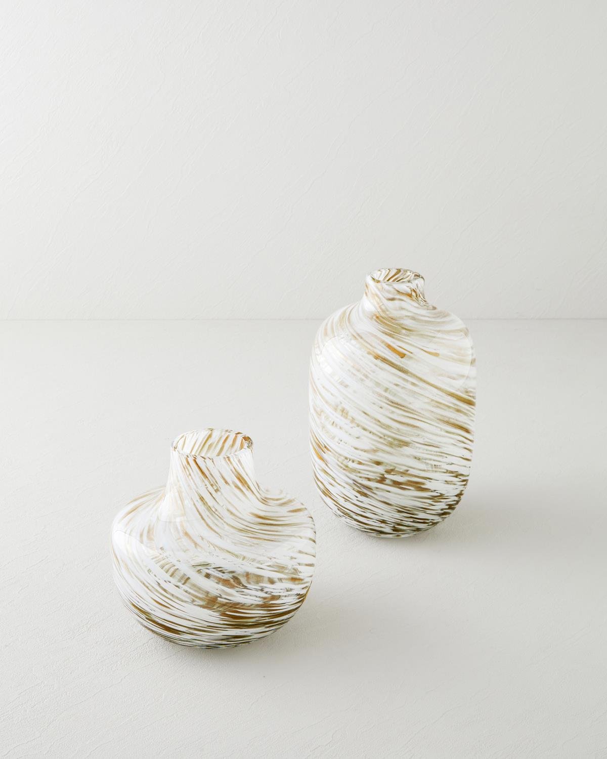 Elegance Cam Vazo 17 cm Beyaz