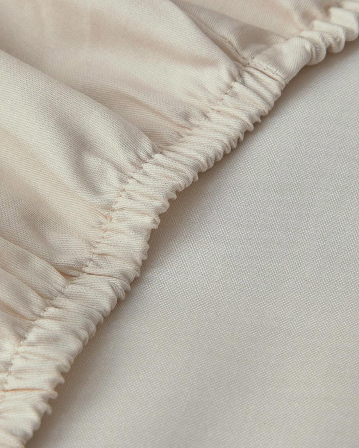 Elegant Crown Pamuk Saten King Size Nevresim Takımı Fildişi