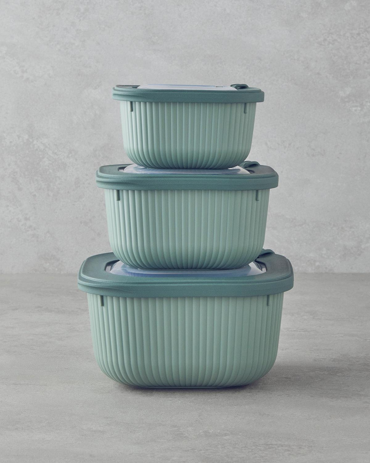 Elio Plastik Saklama Kabı 600,1100,1800 ml Yeşil