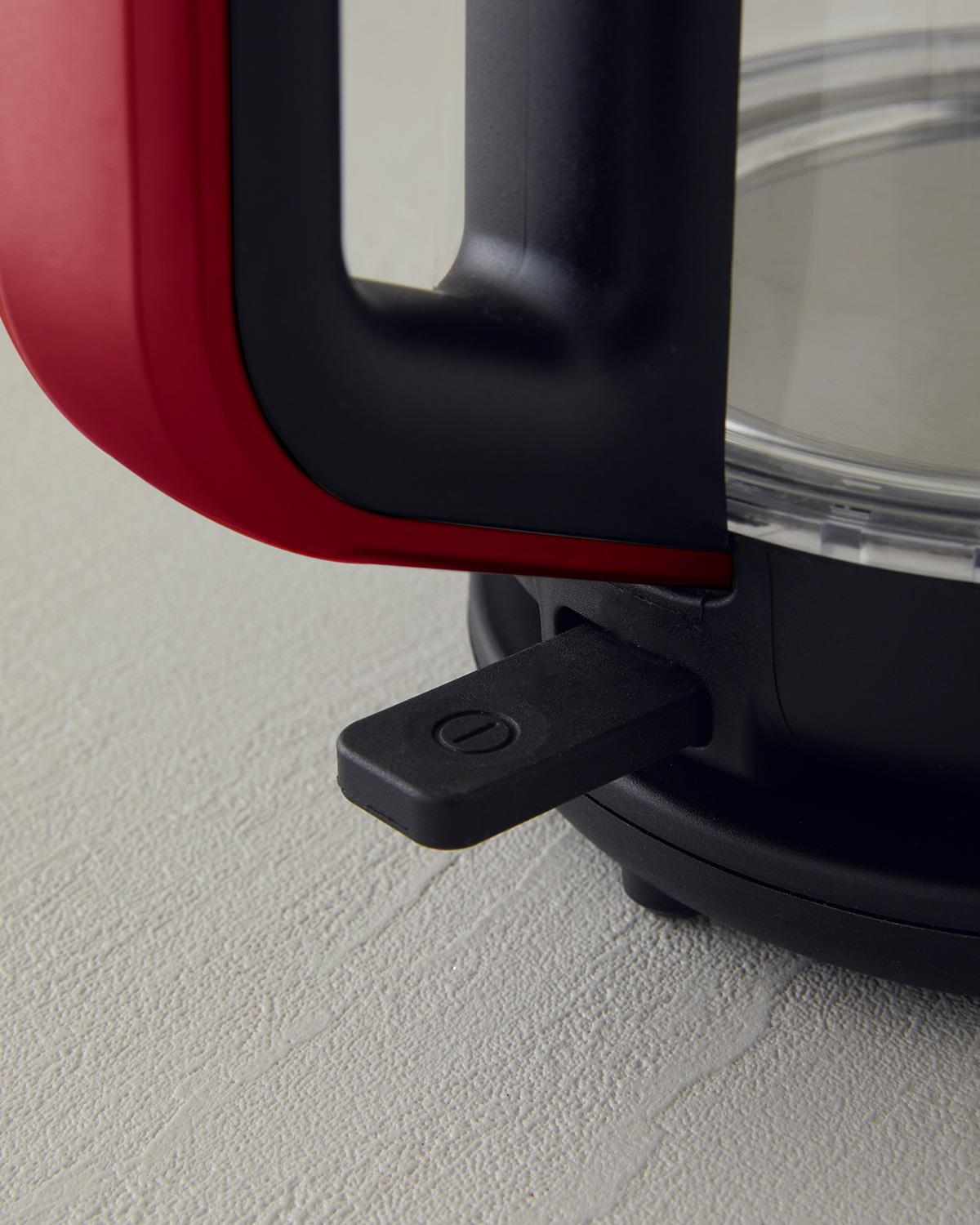 English Home CMK 6001 Cam Çay Makinesi ve Kettle Kırmızı