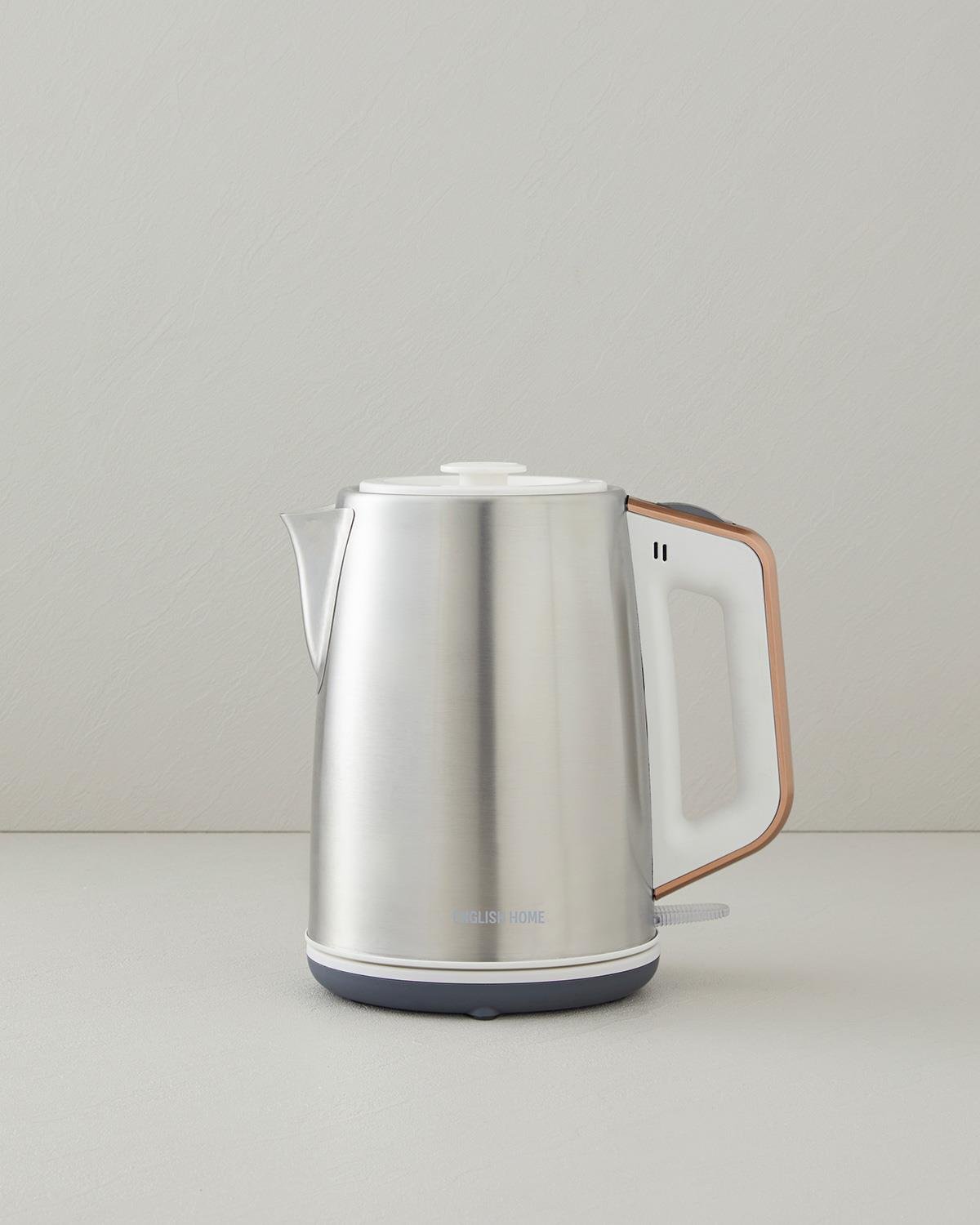 English Home CMK 6010 Inox Çay Makinesi ve Kettle Beyaz-Bakır