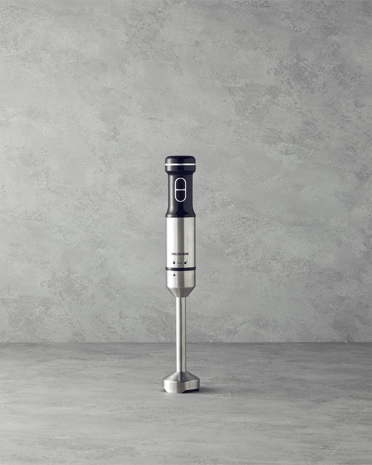 English Home MBS 3001 4 Bıçaklı Mini Blender Seti Siyah-Krom