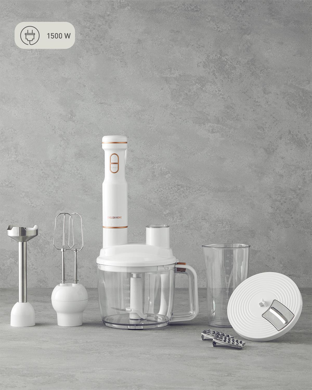 English Home RMB 3001 4 Bıçaklı Multi Blender Seti Beyaz-Bakır