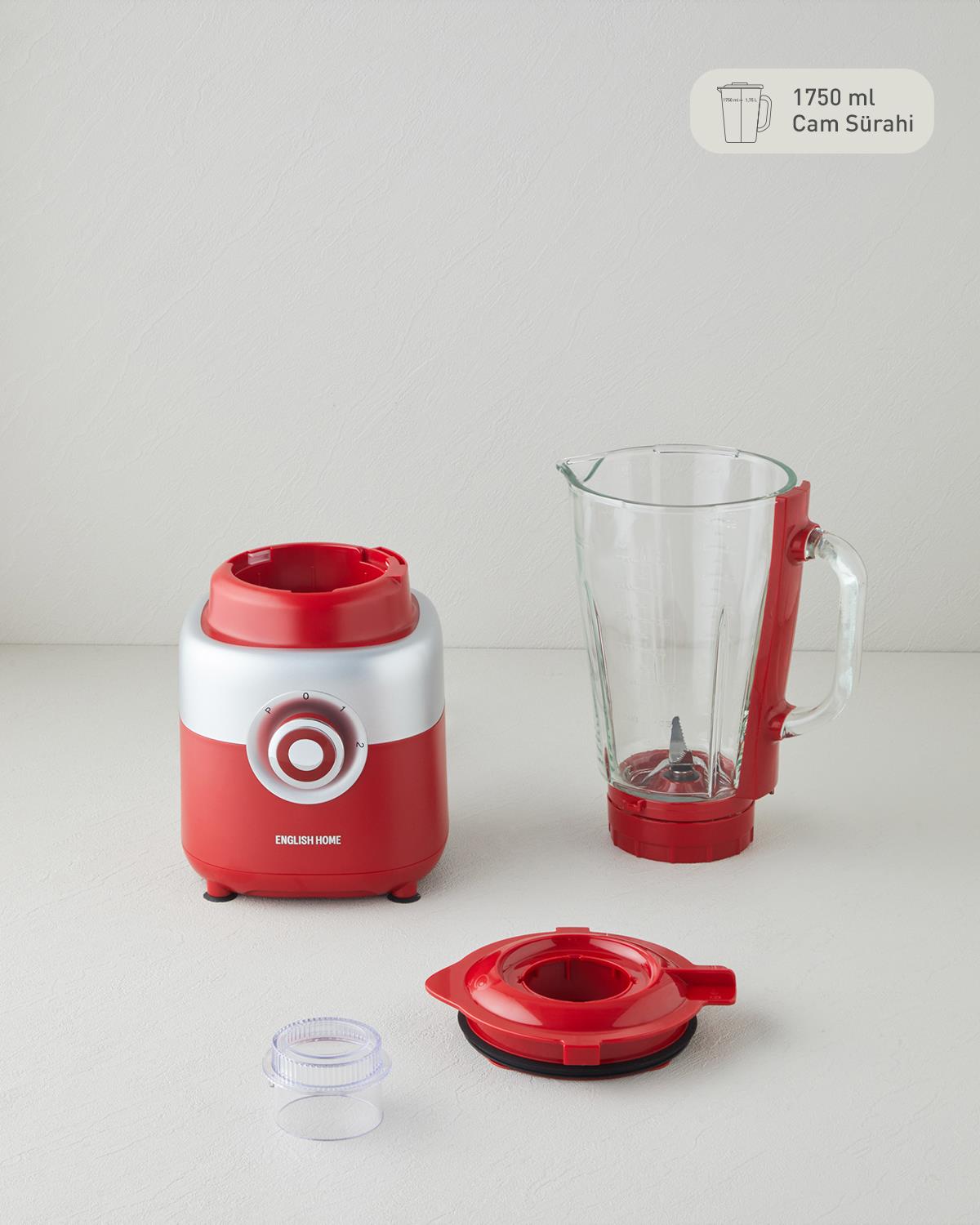 English Home SBL 3001 Cam Sürahi Blender 1750 ml Kırmızı