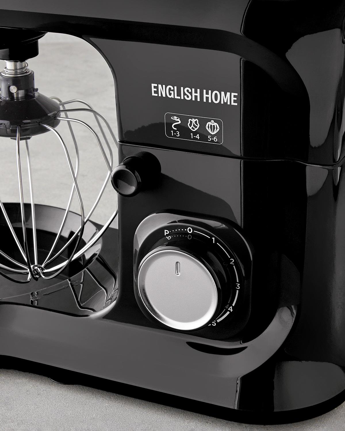 English Home SMR 3001 Hammurix Hamur Yoğurma Makinesi 5,5 L Siyah-Krom