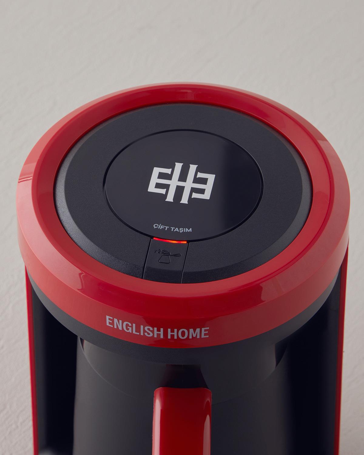 English Home TKM 6002 Çift Taşım Türk Kahvesi Makinesi Kırmızı