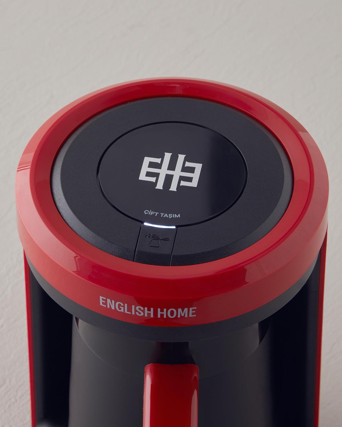 English Home TKM 6002 Çift Taşım Türk Kahvesi Makinesi Kırmızı