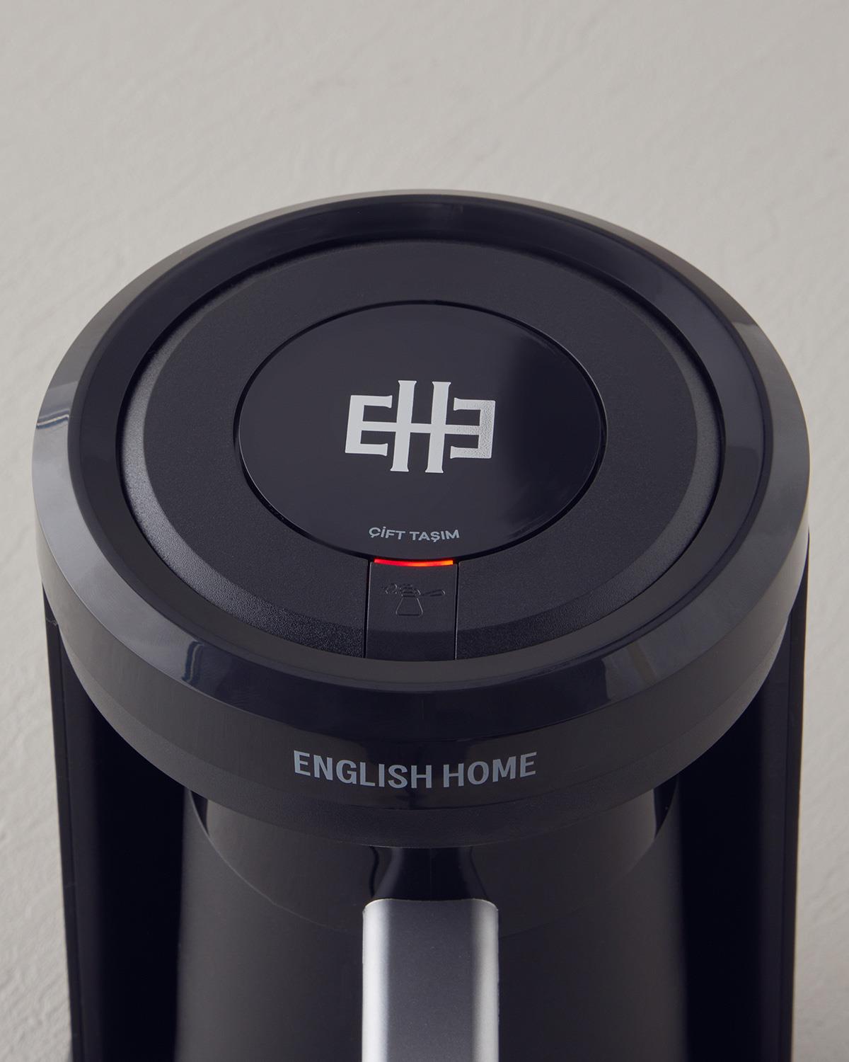 English Home TKM 6002 Çift Taşım Türk Kahvesi Makinesi Siyah-Krom