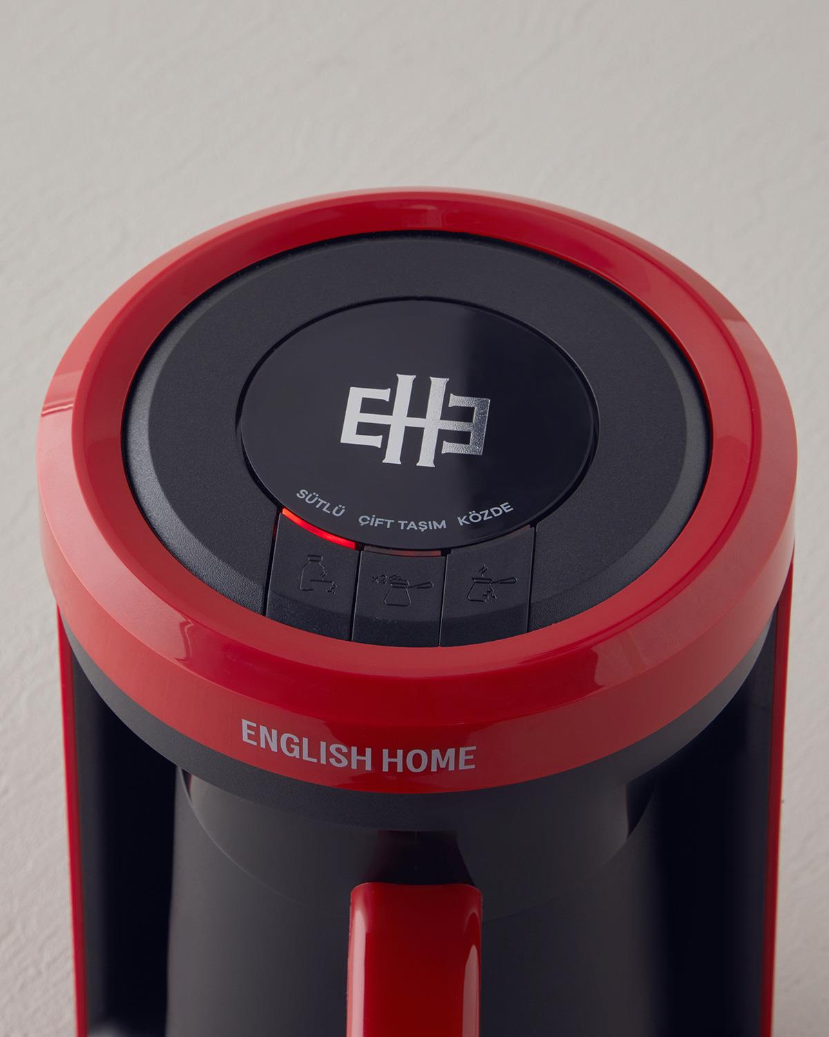 English Home TKM 6011 Sütlü Türk Kahvesi Makinesi Kırmızı