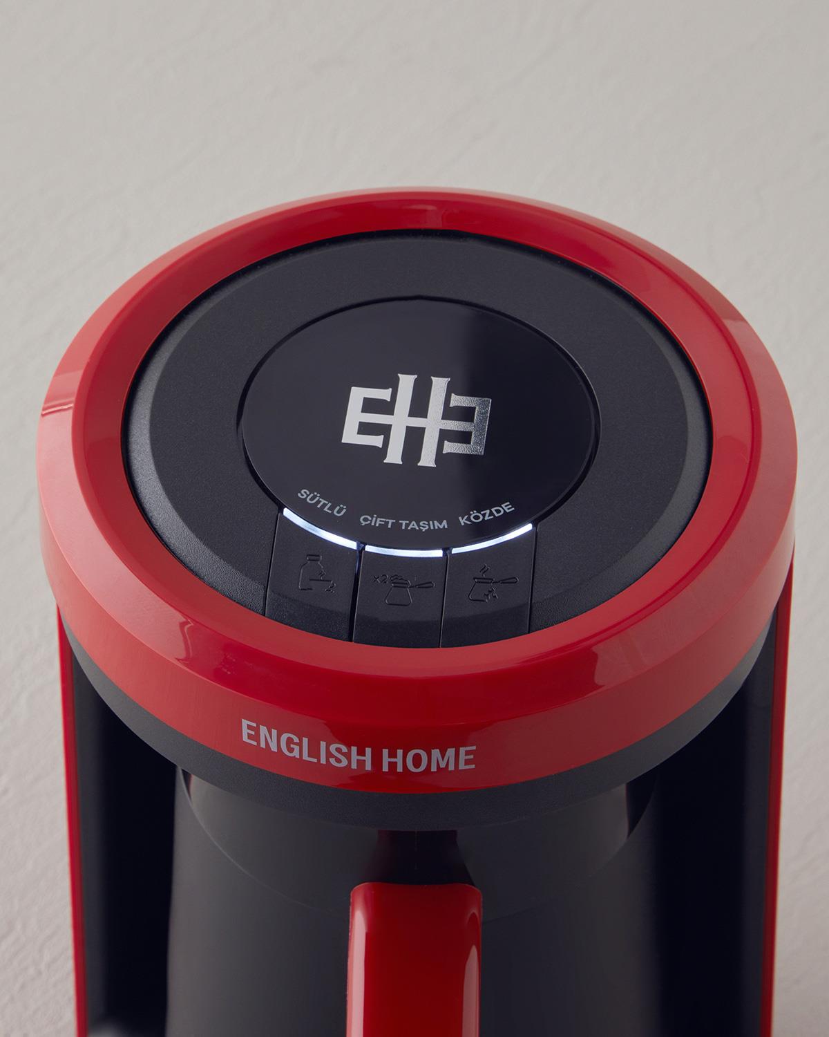 English Home TKM 6011 Sütlü Türk Kahvesi Makinesi Kırmızı