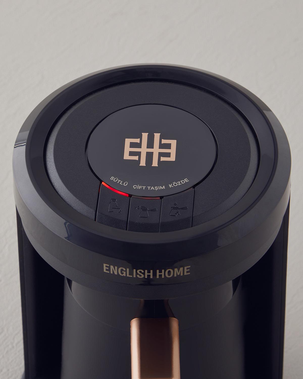 English Home TKM 6011 Sütlü Türk Kahvesi Makinesi Siyah-Bakır