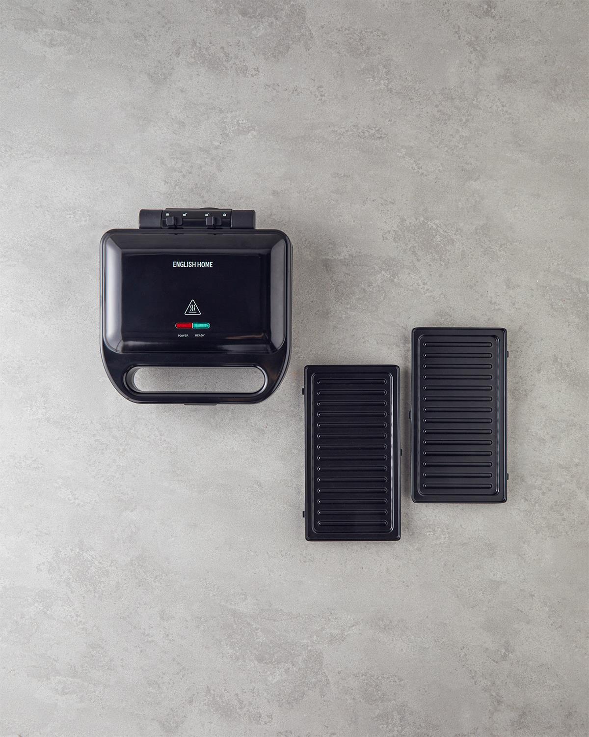 English Home TMK 5001 Mini Tost ve Waffle Makinesi Siyah