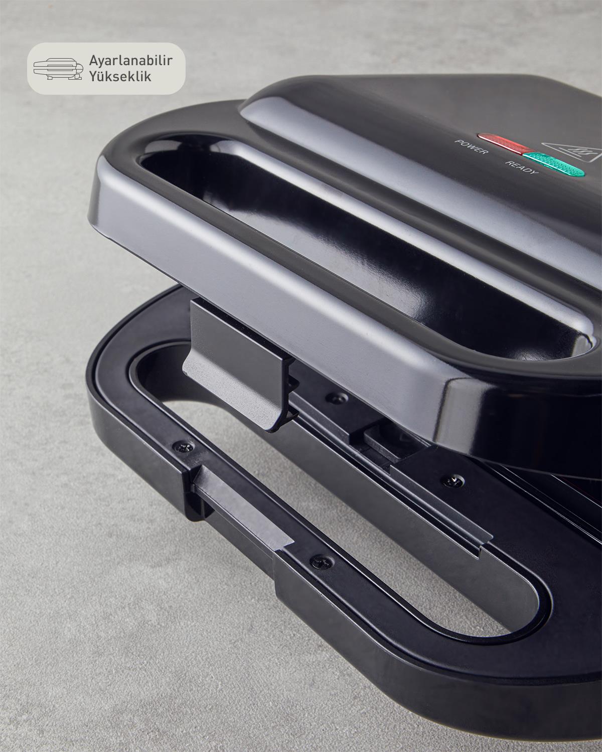 English Home TMK 5001 Mini Tost ve Waffle Makinesi Siyah