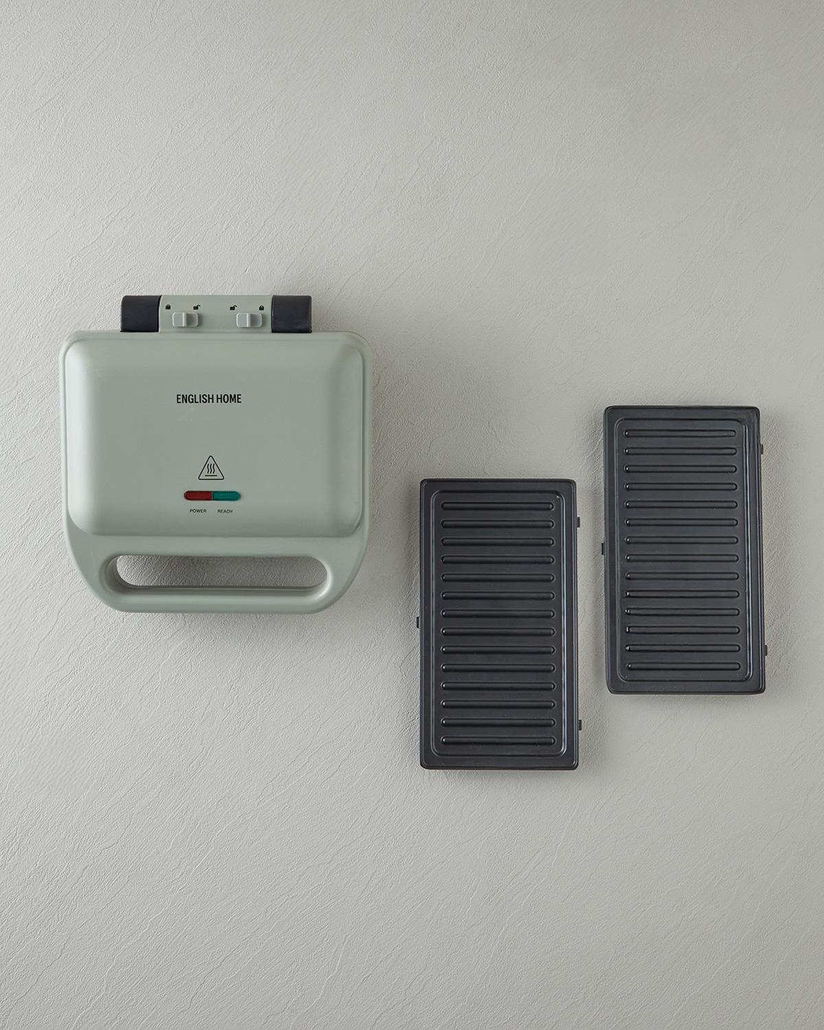 English Home TMK 5001 Mini Waffle ve Tost Makinesi 900W Yeşil