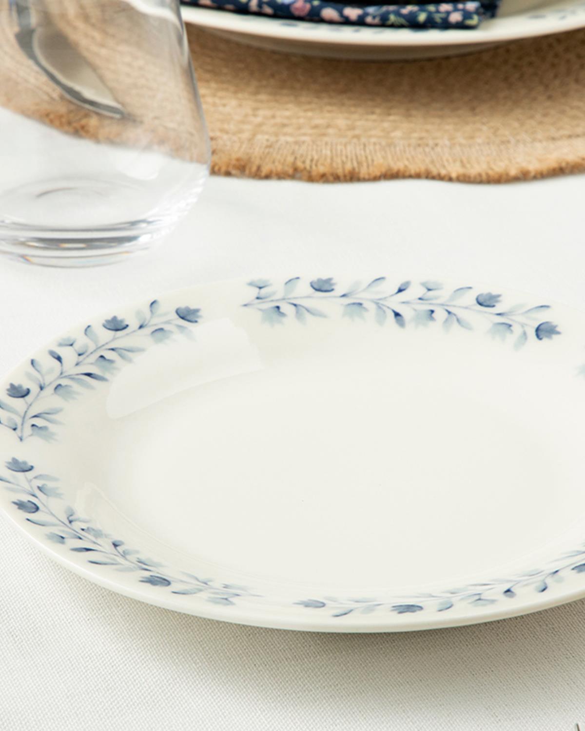 Esfera Porselen 24 Parça 6 Kişilik Yemek Takımı Mavi