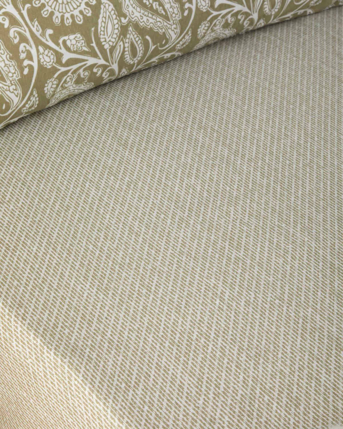 Ethnic Charm Kolay Ütülenir Tek Kişilik Nevresim Takımı 160x220 cm Yağ Yeşili