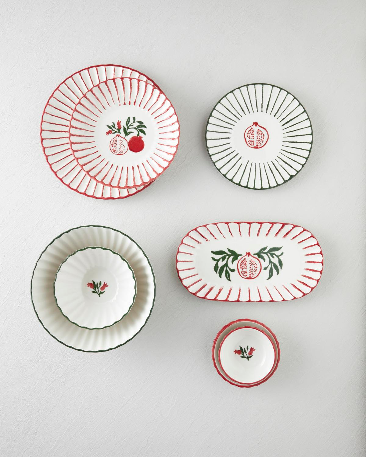 Etna Seramik Pasta Tabağı 21 cm Kırmızı