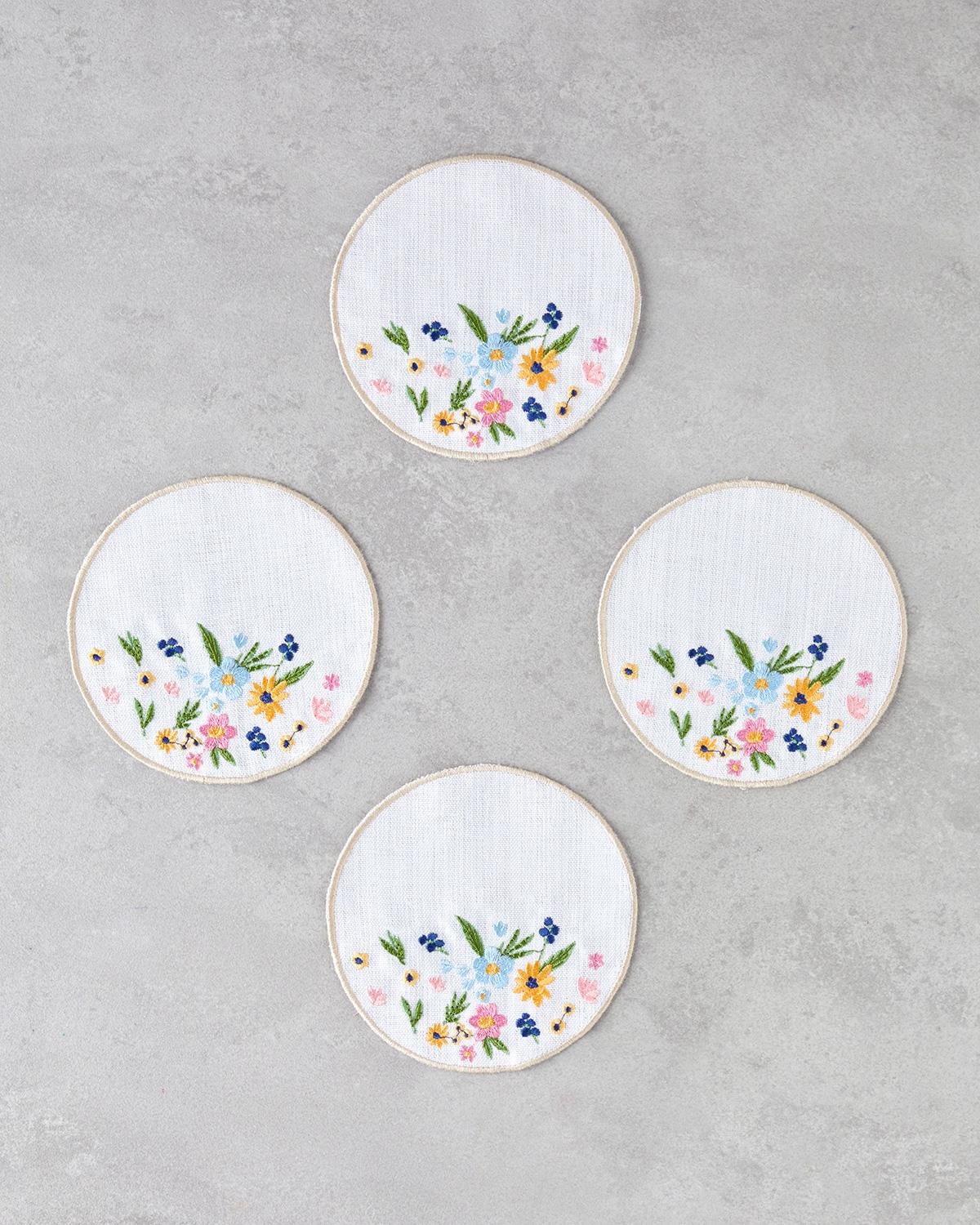 Euphoria Polyester 4'lü Bardak Altlığı 14 cm Renkli