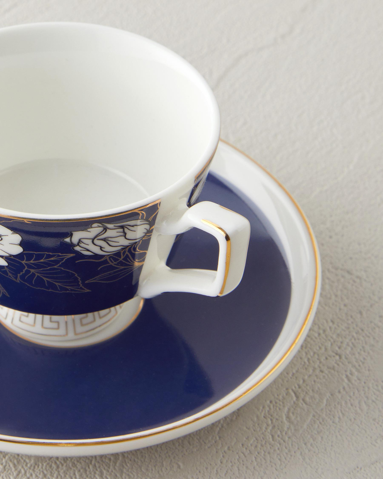 Evelina New Bone China 4 Parça 2 Kişilik Kahve Fincan Takımı 90 ml Lacivert