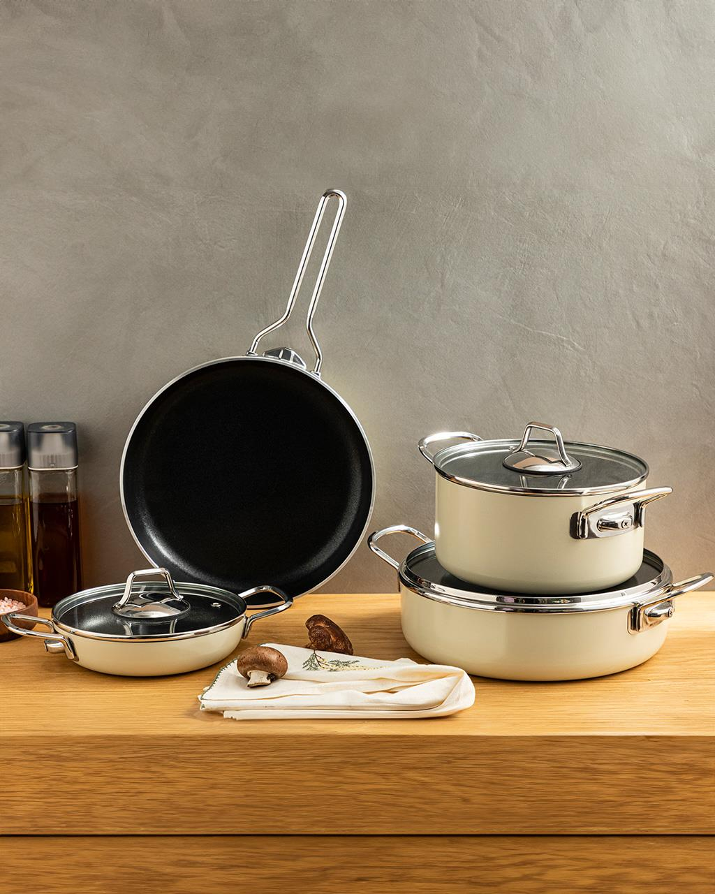 Excellence Alüminyum Non-Stick Tencere Krem