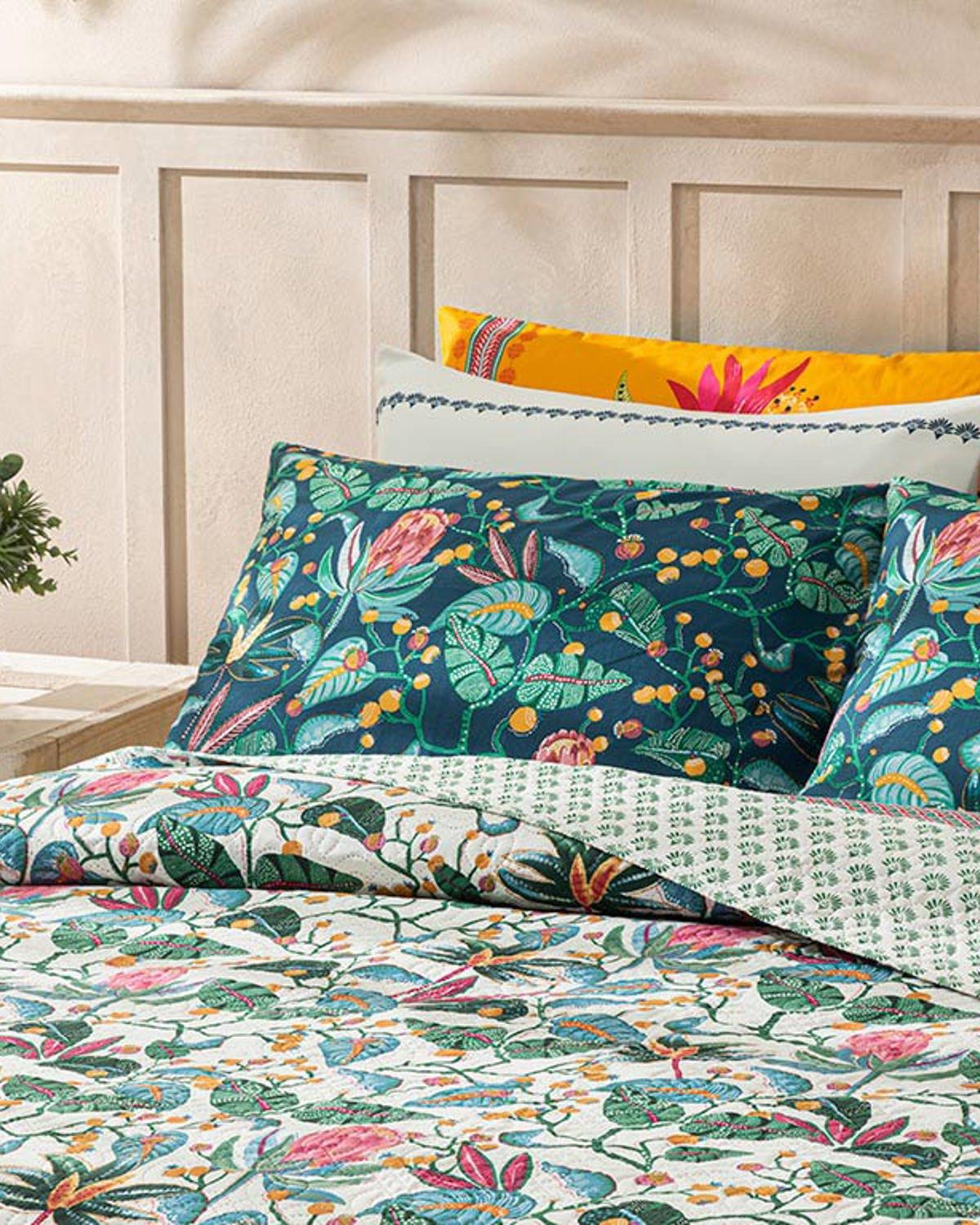 Exotic Garden Tek Kişilik Çok Amaçlı Örtü 160x220 cm Yeşil