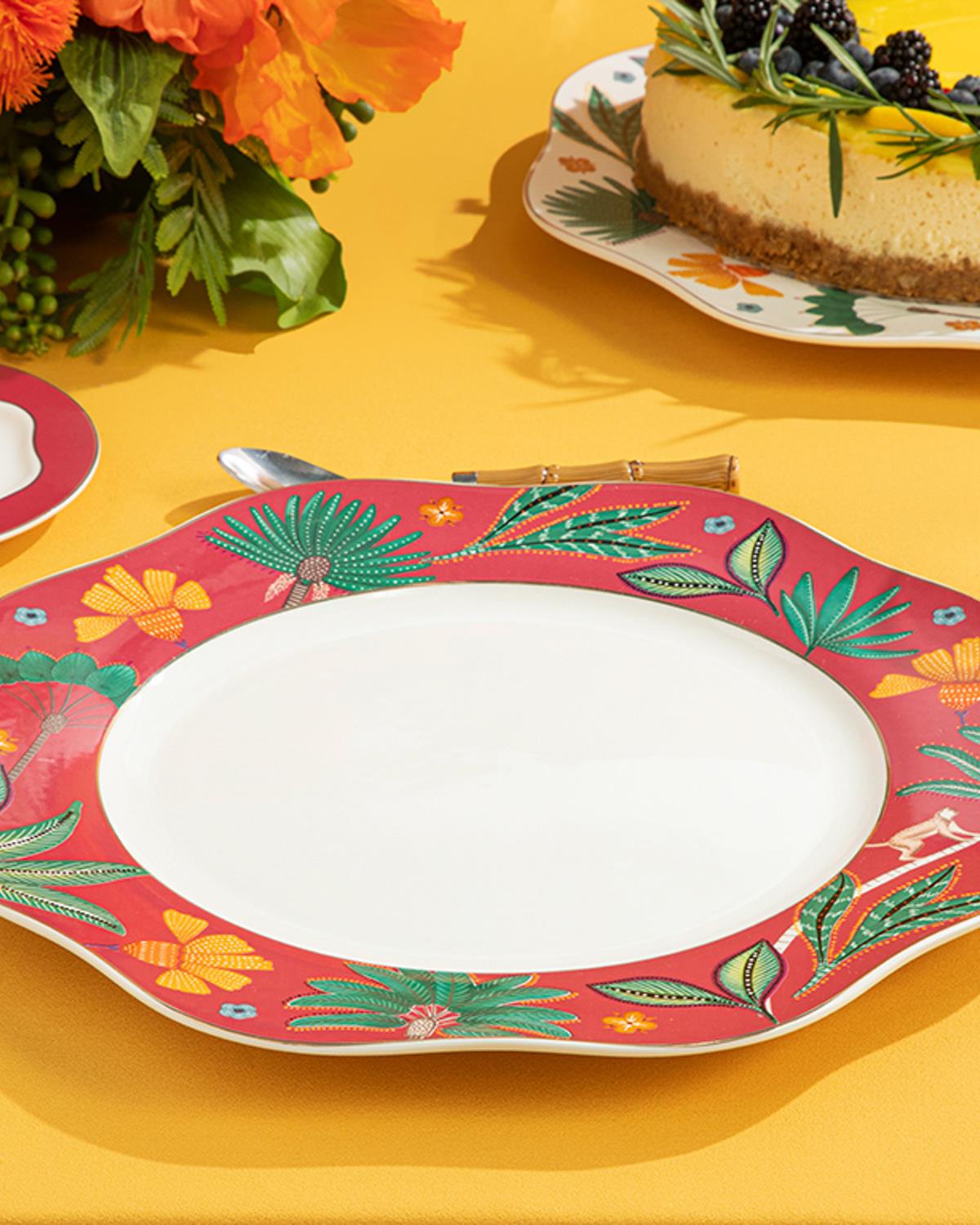 Exotic Leaves New Bone China Supla Pembe