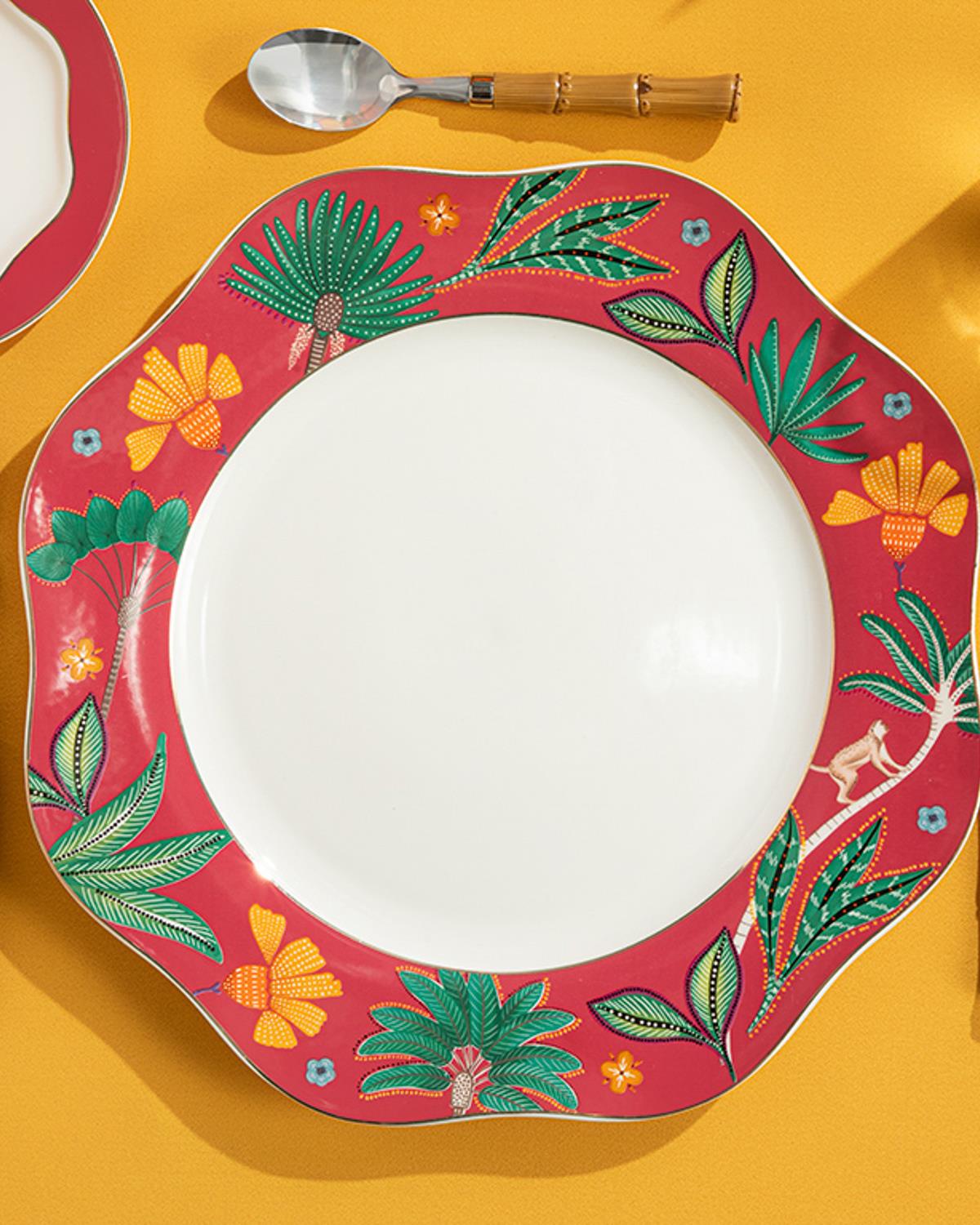 Exotic Leaves New Bone China Supla Pembe