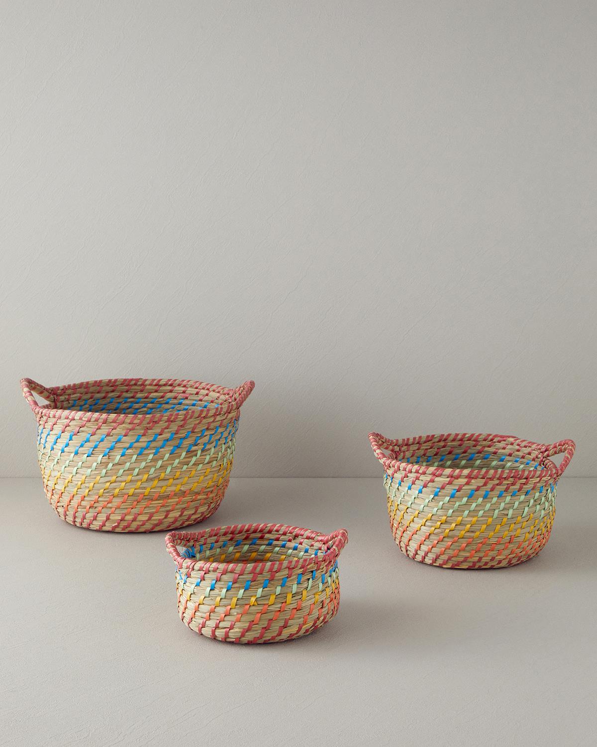 Exotic Lines Hasır Sepet Multicolor