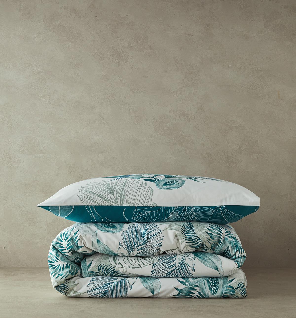 Exotic Toile Tek Kişilik Nevresim Seti Lacivert – Yeşil