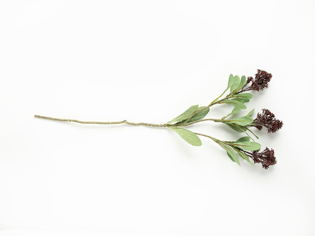 Fancy Flowers Tek Dal Yapay Çiçek Kahve