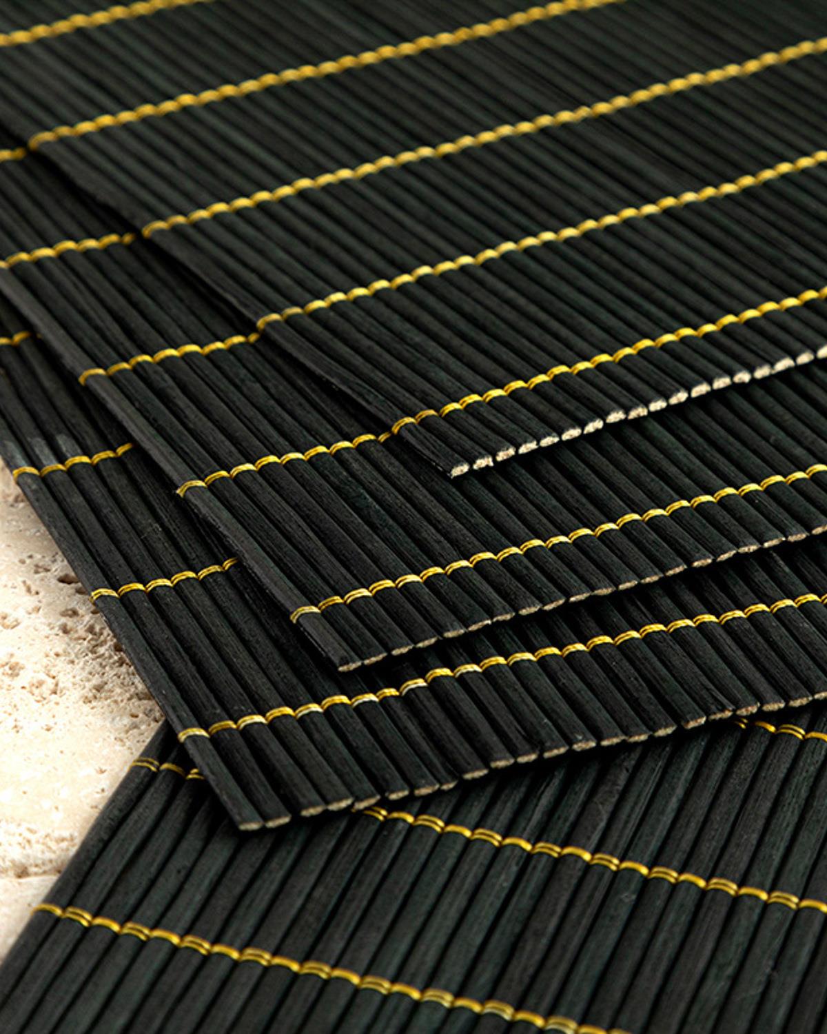 Farleg Bambu 4'lü Amerikan Servis 4Siyah