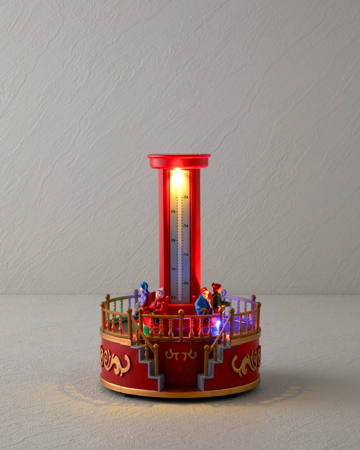 Ferris Wheel Müzik Kutusu 13x13x18.5 cm Kırmızı