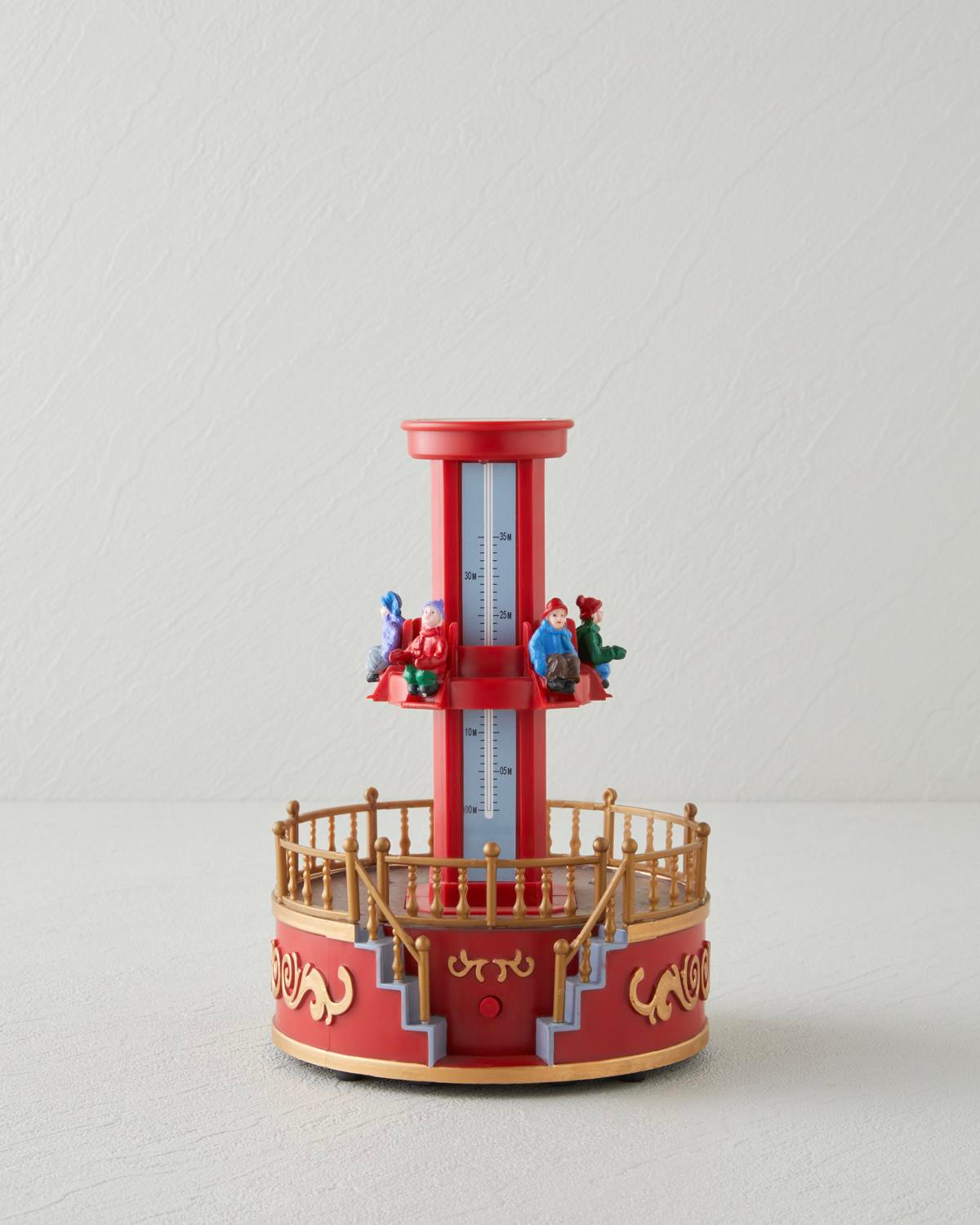 Ferris Wheel Müzik Kutusu 13x13x18.5 cm Kırmızı